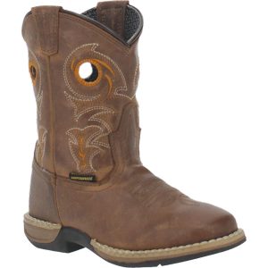 Kid's Dan Post Strom's Eye Jr Work Boots Waterproof Brown