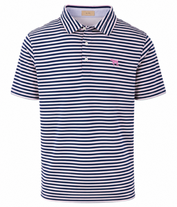 Tonal Pointer Performance Polo - Azul Stripe
