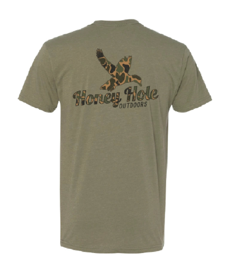 Duck Camo SS Tee- Light Olive