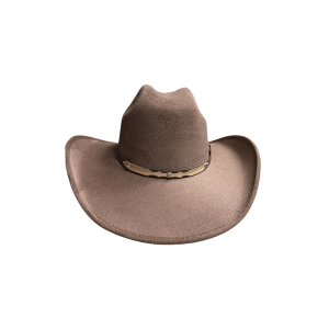 Unisex Vegan Suede Western Cowboy Hat: Mocha / Medium (56-58cm)