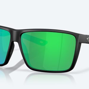 Rincon II Matte Black with Green Mirror Lenses 580P
