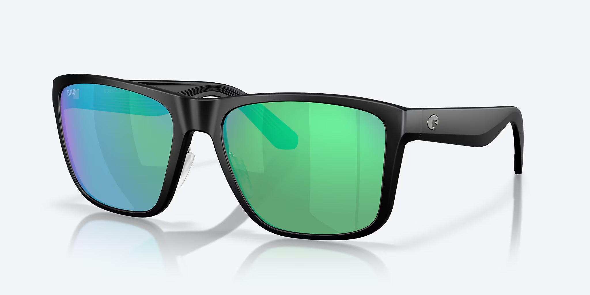Los Alijos Matte Black Green Mirror Lenses 580G