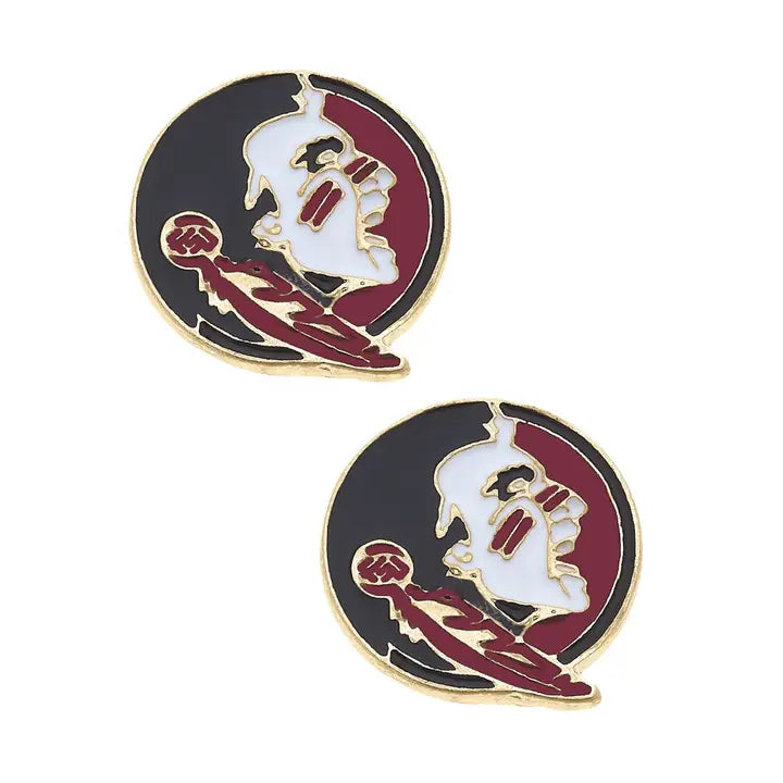 Florida State Seminoles Enamel Logo Stud Earrings