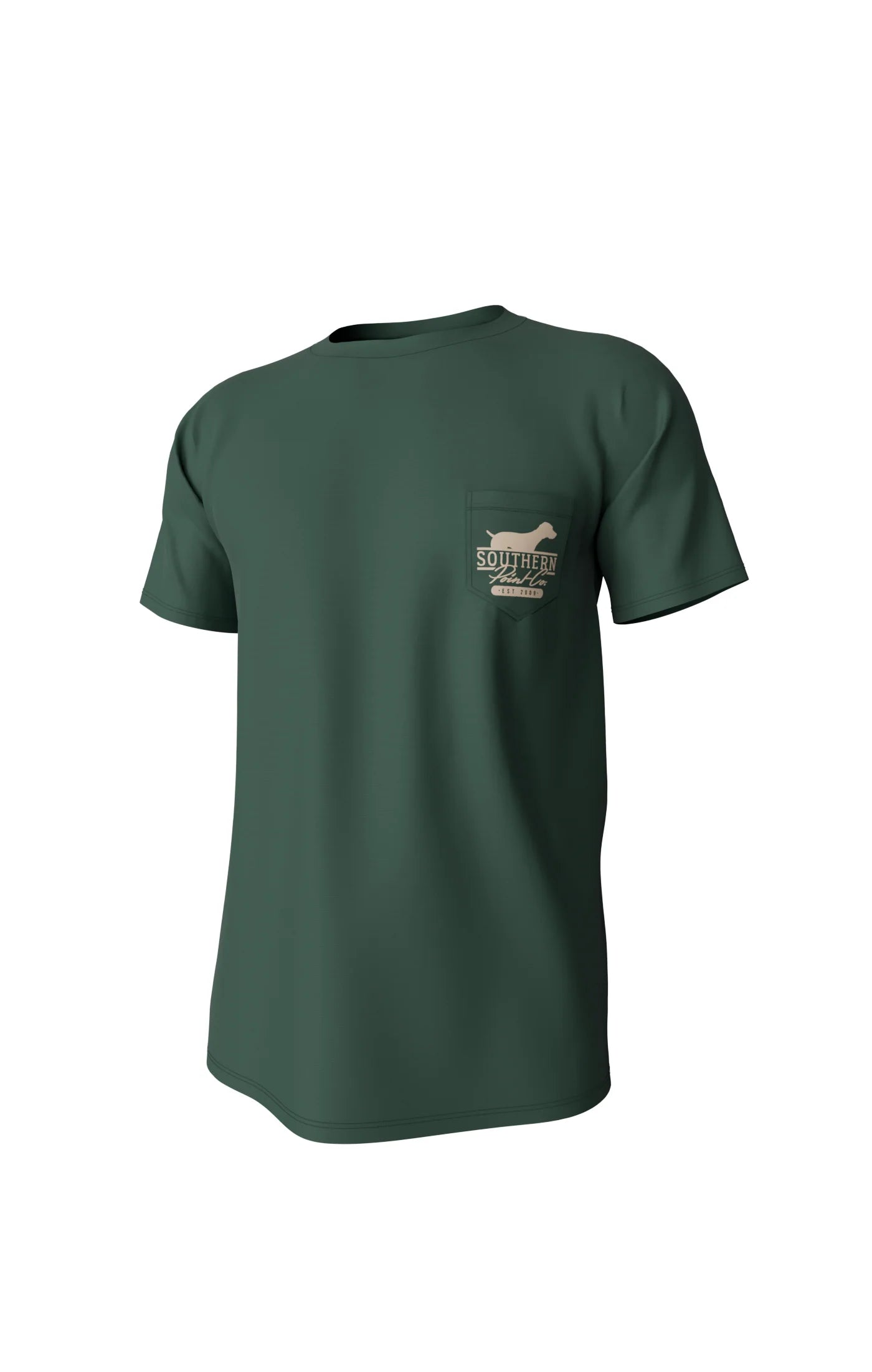 Youth Silhouette Shield Short Sleeve Pocket Tee - Duck Green - Image 2