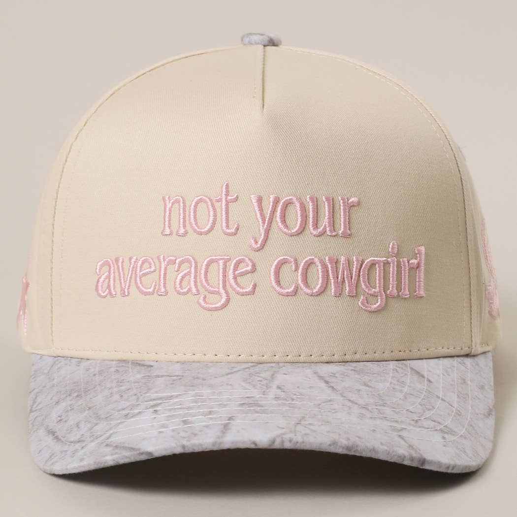 Not Your Average Cowgirl Trucker Hat - White & Camo
