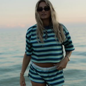 Striped Boxer - Deep Sea Blue