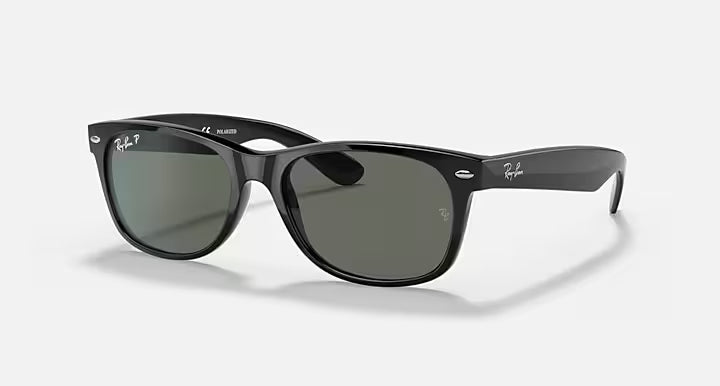 New Wayfarer Classic Polished Black G-15 Green Polarized