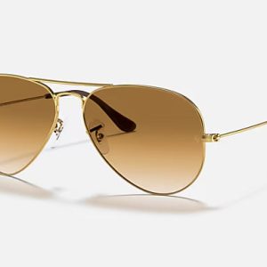 Aviator Gradient Polished Arista Gold Light Brown