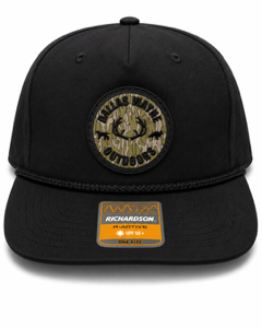 Outdoors PVC Circle Patch Hat - Bottomland - Black & Black