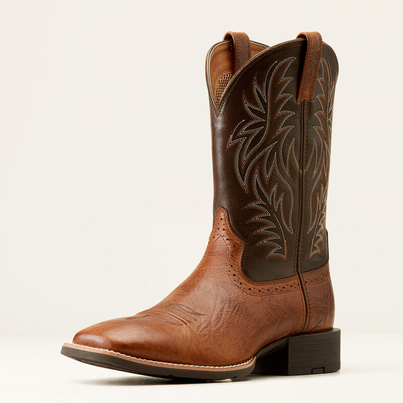 Sport Western Wide Square Toe Cowboy Boot - Peanut Butter / Chaga Brown