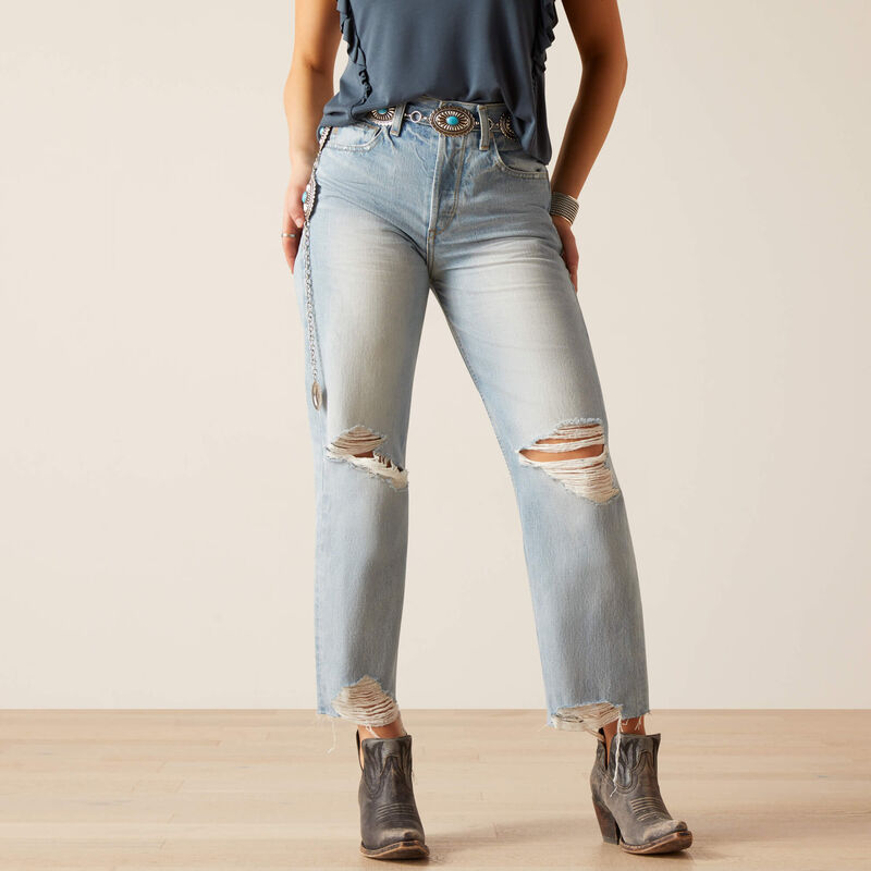 Ultra High Rise Tomboy Straight Jean - Mykonos