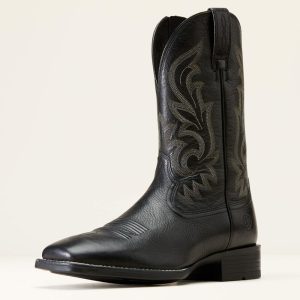 Slim Zip Ultra Western Boot - Black Deertan