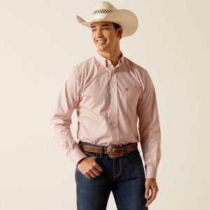 Wrinkle Free Izaiah Fitted Shirt - Tabasco Red