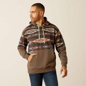 Color Block Hoodie - Brindle