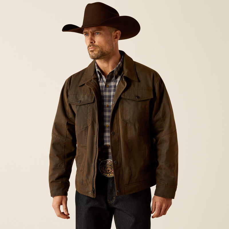 Relentless Longview Waxed Cotton Jacket - Wood Brown