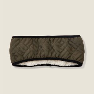 Reversible Quilted Headband - Olive Green