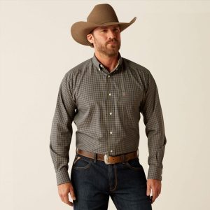 Wrinkle Free Ferris Classic Fit Shirt - Navy