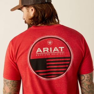 Ariat Original Flag Scope Tee - Red Heather