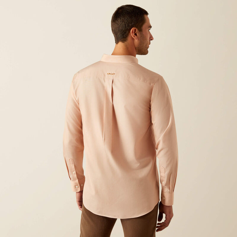 Wrinkle Free Soolid Fitted Shirt - Light Brown - Image 3