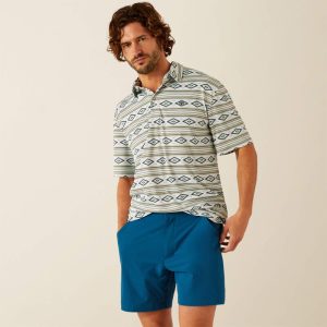 All Over Print Polo - White Serape