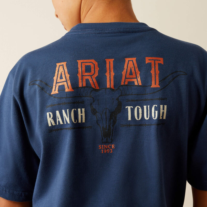 Youth Ranch Tough T-Shirt - Space Blue - Image 3