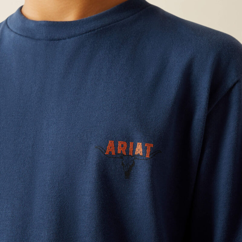 Youth Ranch Tough T-Shirt - Space Blue - Image 4