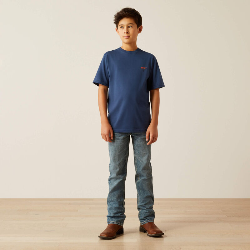 Youth Ranch Tough T-Shirt - Space Blue - Image 2
