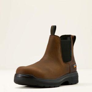 Turbo Chelsea CSA Waterproof Carbon Toe Work Boot - Rich Brown