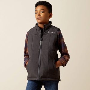 Youth Crius Insulated Vest - Phantom Heather