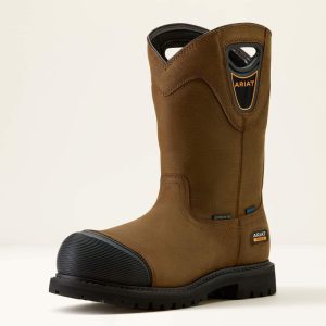 Longview Shock Shield Waterproof Composite Toe Work Boot - Rye Brown