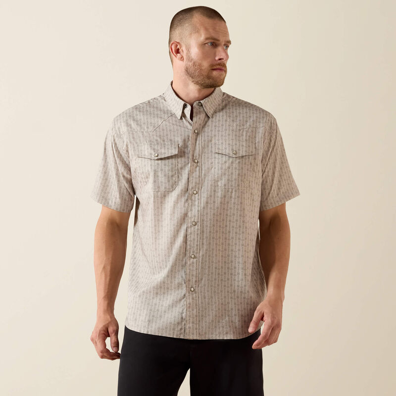 Printed Western VentTEK Classic Fit Snap Shirt - Island Reef