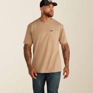 Rebar Cotton Strong Standard Pocket T-Shirt - Greige
