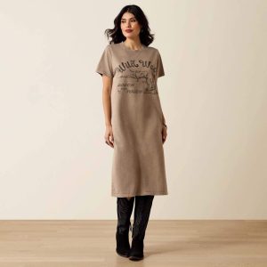 Bandido Dress - Taupe Mineral Wash