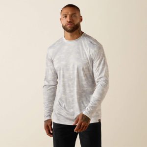 Rebar Sunblocker Printed Long Sleeve T-Shirt - Micro Chip