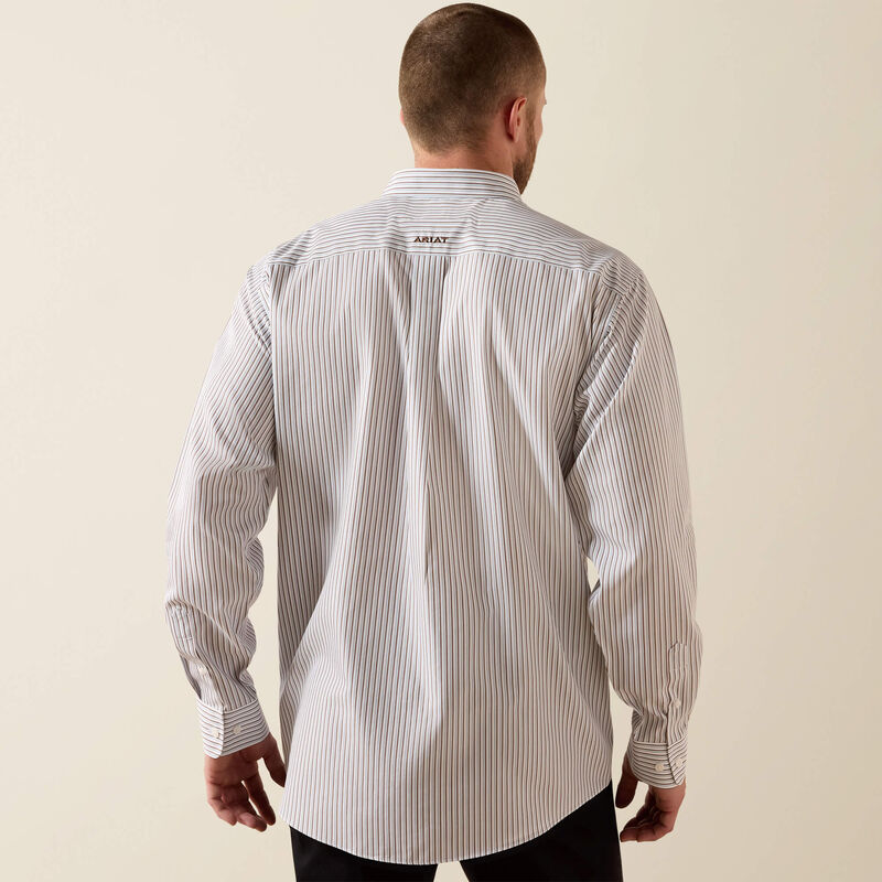 Wrinkle Free Cory Classic Fit Shirt - White Stripe - Image 2