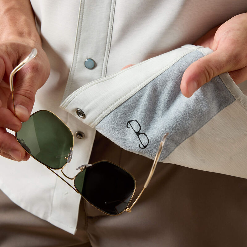 Western VentTEK Classic Fit Shirt - Aqua Heather - Image 4