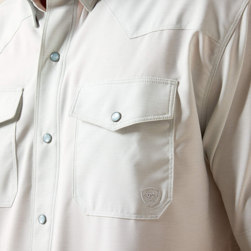 Western VentTEK Classic Fit Shirt - Aqua Heather - Image 5