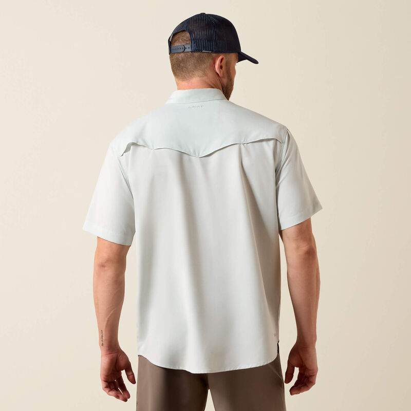 Western VentTEK Classic Fit Shirt - Aqua Heather - Image 3