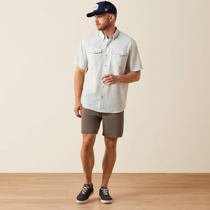 Western VentTEK Classic Fit Shirt - Aqua Heather - Image 2