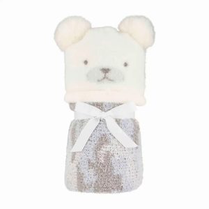 Blanket and Hat Set - Ivory Bear