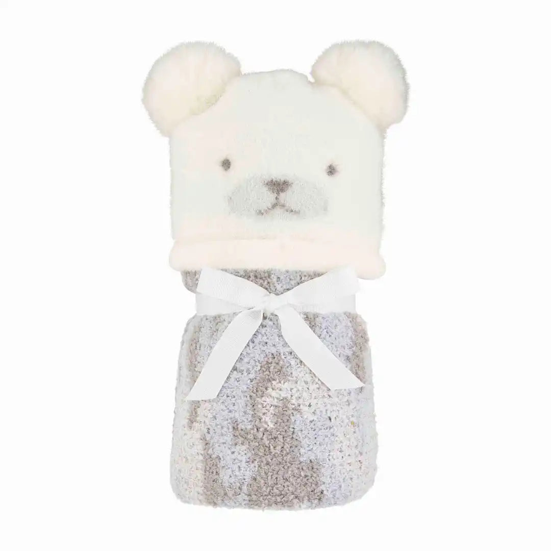 Blanket and Hat Set - Ivory Bear