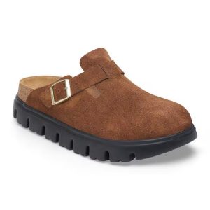 Boston Chunky Suede Leather - Dark Tea / Black