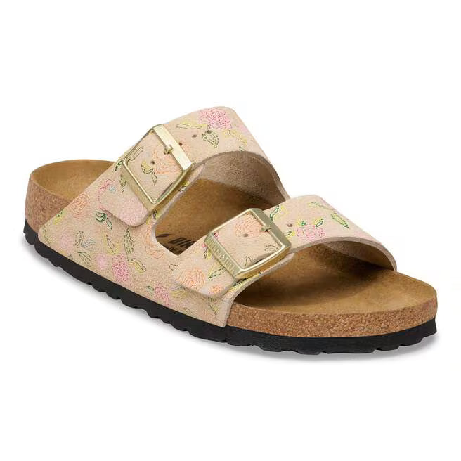 Arizona - Suede Leather - Sandcastle Flower Print
