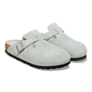 Boston Soft Footbed Suede Leather - Pure Sage