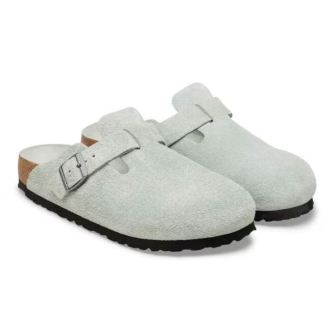 Boston Soft Footbed  Suede Leather - Pure Sage