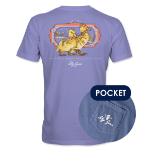Mallard Babies Pocket Tee Lily Grace - Lavender