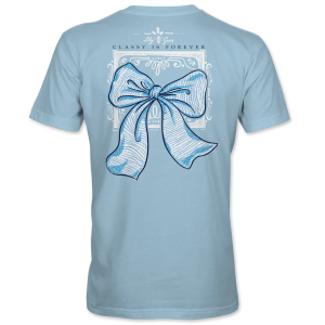 Lily Grace "Classy Is Forever" Preppy Pocket Tee – Chambray