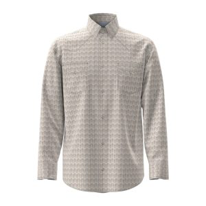 Wrangler® 20X® Competition Advanced Comfort Long Sleeve Shirt - Classic Fit - Blue/ Brown