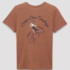 Bucking Back Graphic Reg Fit Graphic Tee - Rawhide Heather
