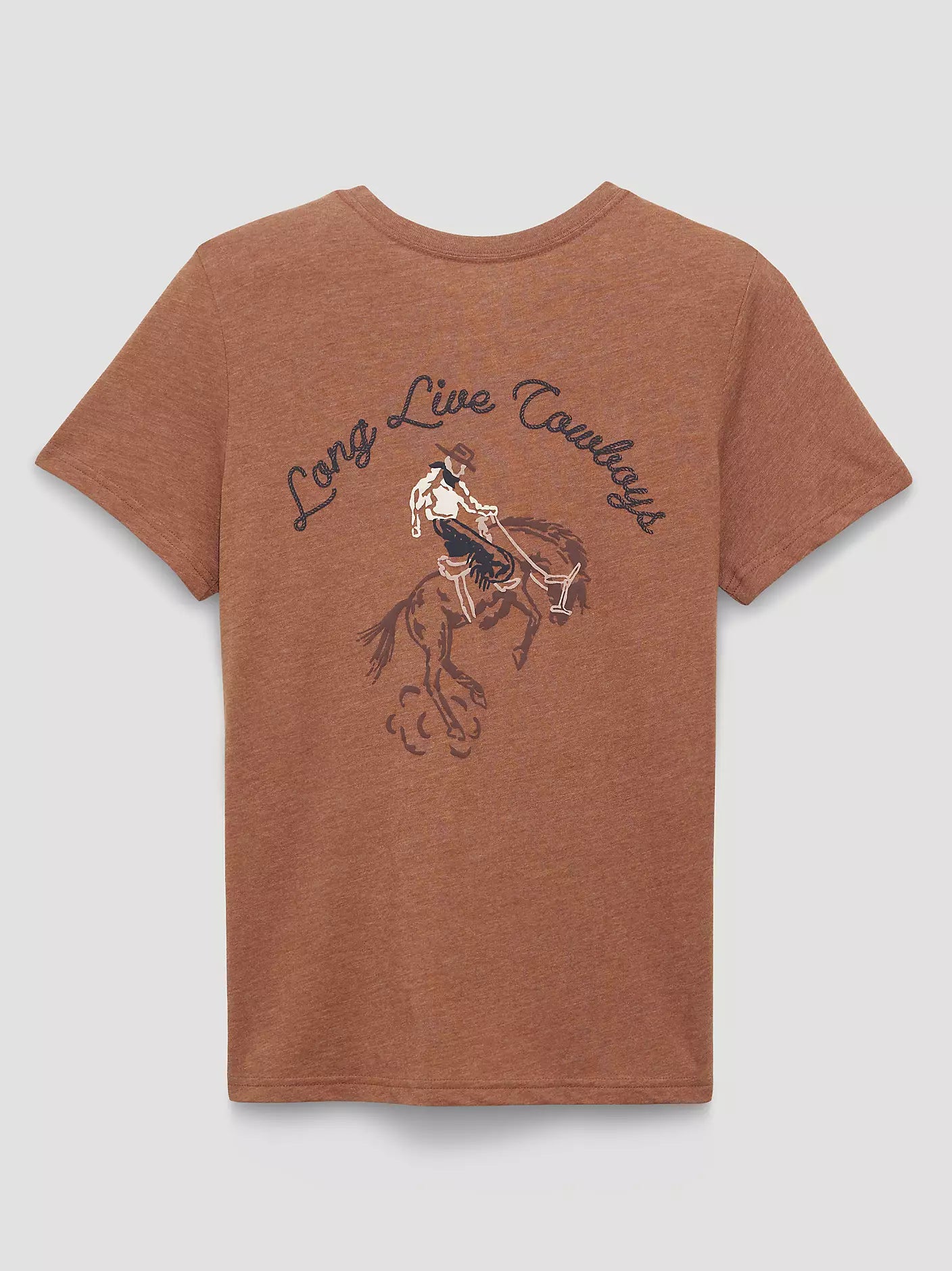 Bucking Back Graphic Reg Fit Graphic Tee - Rawhide Heather